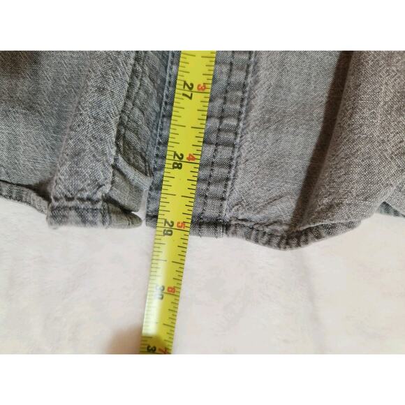 Brooks Brothers 100% Cotton Denim Shirt Mens Large Gray Long Sleeve Western - Picture 9 of 10